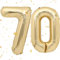 Luftballon 70.Geburtstag Weiß Gold,XXL Riesen Weiß Gold Folienballon 70 für Frauen,40Luftballon 70. Geburtstag,Zahlen 7 und 0 Folienballon für 70 Jahre Geburtstagsdeko Jubiläum Party Dekoration