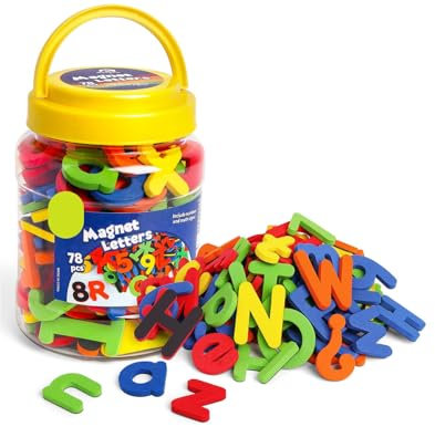 Magnetic Letters and Numbers Set | Educational Fridge Magnets | Soft Plastic Alphabet Toy for Kids | Early Learning Tool | Ideal for Toddlers and Preschoolers