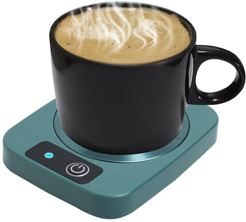 Coffee Mug Warmer, 55℃ USB Cup Warmer with 3.5 Heated Metal Panel, Beverage Heating Desk Coaster for Milk Cappuccino Tea Cocoa Water, Gift for Coffee Lover, Home Office Desk