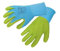 Högert Technik ULLER Guantes infantiles con revestimiento de látex, azul/verde, talla 4-6, protección contra peligros mecánicos, flexibles y cómodos para tareas versátiles