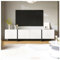 Wyibwy Mobile TV 190 cm, 3 ante, 2 cassetti, bianco con venature oro e legno, mobile tv soggiorno