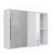 Vicco Badspiegelschrank Leano, Badezimmerspiegel, Weiß, 80 x 60 cm