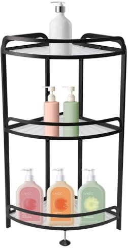 Rehomy Estante organizador de encimera de baño de 3 niveles, estante esquinero para ducha