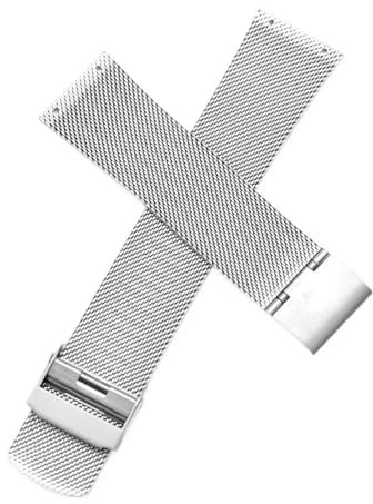 TEHDFG 22mm Screwing Stainless Steel Watch Strap Replacement Compatible With Skagen(Silver)