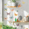 WandSticker4U®- Edeles Wandtattoo SCHMETTERLINGE groß mit goldenen Konturen I Wandsticker Schmetterlinge Kinderzimmer Mädchen bunt I Aufkleber Schmetterling Deko für Wohnzimmer Bad Küche Möbel