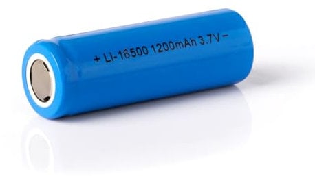 Batterie Li-ion 16500 3,7 V 1200 mAh, courant de décharge 3 A, pôle positif plat – Taille compacte pour applications spéciales, modélisme, LED