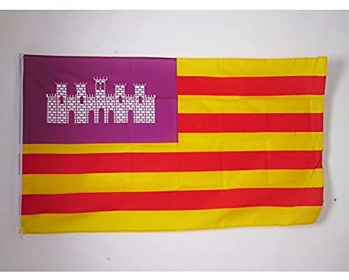 AZ FLAG - Flagge Balearen - 150x90 cm - Balearische Inseln Fahne 100% Polyester mit Messing-Ösen - 110g