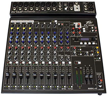 Peavey PV 14 AT 14 Channel Compact Mixer with Bluetooth and Antares Auto-Tune, small