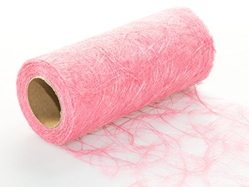Sizoweb 20cm breit 5m oder 20m lang Tischläufer Tischband in unterschiedlichen Farben zur Dekoration wie Grillen, Sommer, Ostern, Weihnachten oder Hochzeiten manuell abgelängt durch Protinam (5m, rosa 3030)