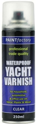 PAJEE™ 1 x Clear Yacht Gloss Varnish Spray Exterior Interior Aerosol Can 250ml