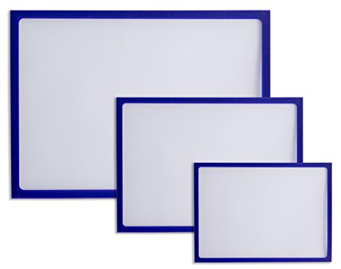 Karteo® Magnethülle ohne Boden blau | Magnetrahmen A4 Format | Informationsrahmen | Beschriftungsschild | magnetischer Rahmen | Türschild auswechselbar