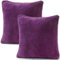 CelinaTex 2er Set Kissenbezug 40x40 cm Doppelpack Coral Fleece Kissenhülle, Dekokissen Bezug Sofakissenbezug Comfortable lila 5001321