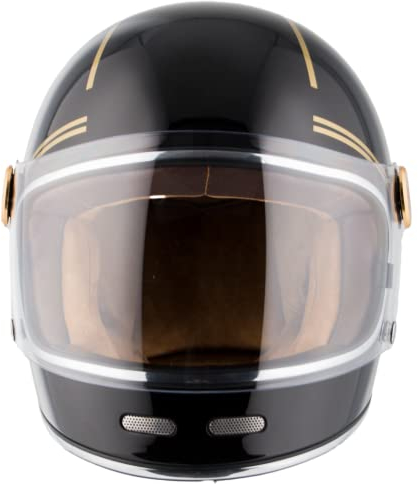 BYCITY Integralhelm Roadster schwarz gold Vintage Größe L