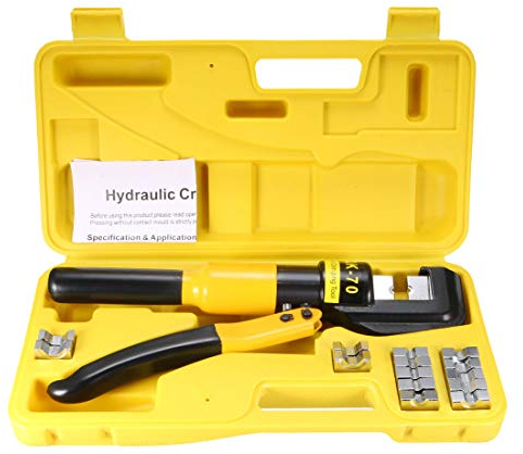 Sourcingmap 6 Ton Hydraulic Wire Cable Lug Terminal Crimpers Crimping Tool 8 Dies YQK-70