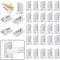 mengger Ganci Adesivi per Tende finestre 40 Pezzi Autoadesiva Ganci Tendine Gancetti Plastici per Finestre PVC Tenda di Canna Bagno Cucina Balcone Bianco