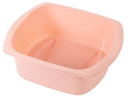 Plastic Large Washing Up Bowl Rectangular Kitchen Basin Sink 9.5 Litre (Blush)
