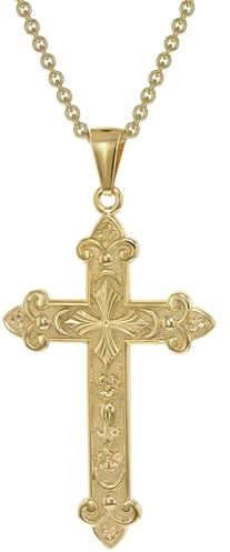 trendor Herren-Halskette mit orthodoxem Kreuz Gold auf Silber 925 39044-50 50 cm