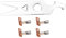 Valentine's Day Carnival Carbon Brush, Alloy Material Great Replacement 4pcs Carbon Brush Nail Drill Handpiece Accessory, for Nail Salon Professional Manicurist