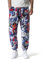 MakingDa Herren-Jogginghose aus Baumwolle mit elastischem Bund, Paisley bedruckter, Hippie-Stil Weite Beinhose, Lockere Passform, bequem für Strand, Spazierengehen, Laufen und Joggen-3-L-X