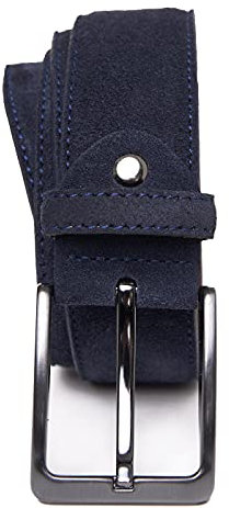 QUAMOD Wildleder Gürtel Damen Herren Hochwertiger Velours Ledergürtel Unisex 4 cm (40 mm) breit, Velourleder gürtel mit Geschenk-Box umweltfreundliche und faire Produktion