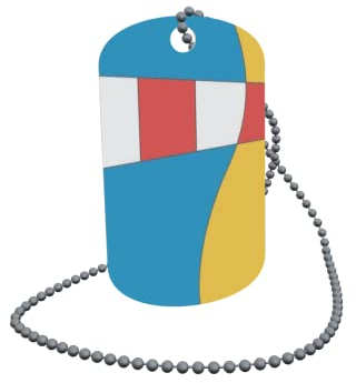 U24 Dog Tag Erkennungsmarke ID Tag an Kette Flagge Mount Dora City Alu 30 x 50 mm
