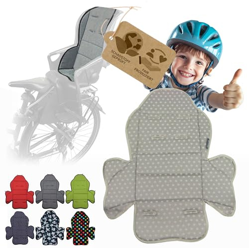 Ersatzbezug kompatibel mit Römer Jockey Kinderfahrradsitz Mod2 | Weiches Ersatzpolster, Sitzbezug, Waschbar bei 30°C (beige Sterne)