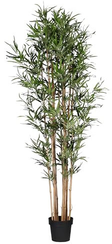 Blooming Artificial - Oriental Bamboo Tree, Realistic Artificial Plant for Garden, Home, and Office, Year Round Decorative Foliage, UV and Water Resistant (Green) (180cm)
