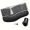 X9 Ergonomic Keyboard and Mouse Wireless Combo 2.4G+Bluetooth - Type Comfortably & Efficiently Longer - Ergo Split Keyboard and Mouse with Wrist Rest - Fullsize Keyboard for Laptop and PC