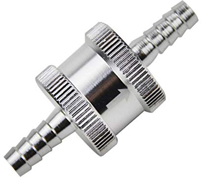 TANGJIANCHENG 6 Größe 4MM-16MM Non Return One-Way Kraftstoff Rückschlagventil Aluminiumlegierung Benzin Diesel (Color : 6MM Silver)
