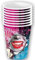 FIESTAS GUIRCA | 6 Gobelets Jetables Dangerous (240 ml) (9 cm) - Décoration de Table pour Fêtes d'Halloween Terrifiantes - Idéal pour Célébrations de Vilains - Multicolore
