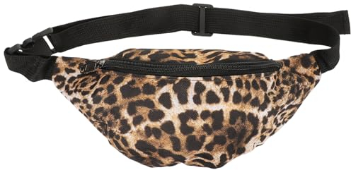Leopard Bauchtasche FüR Damen, Modische GüRteltasche Mit ReißVerschluss, Pu HüFttasche FüR Reisen, Outdoor, Arbeit, 29x13x7 cm