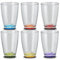 Peill+Putzler Germany 6er Set Longdrinkgläser mit buntem Boden, 410 ml Volumen, mehrfarbige Trinkgläser, Wassergläser in 6 Farben, Coctailgläser, spühlmaschinengeeignet & pflegeleicht