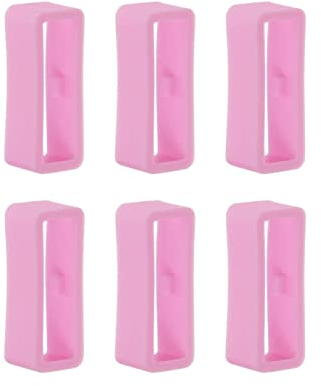 Universal Silikon Uhrenarmband Schlaufe 16mm 18mm 20mm 22mm 26mm, 6PCS Ersatz Uhrenband für Garmin Huawei band Schlaufe Armband Halter,Schlaufen Smartwatches Keeper (16MM, Pink)