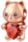 Charms ours en peluche en or rose câlin coeur d'amour fit bracelet pour animaux pandora, perles de bear je t'aime en argent sterling 925 avec janvier cz, cadeaux pour couple/saint valentin/mariée