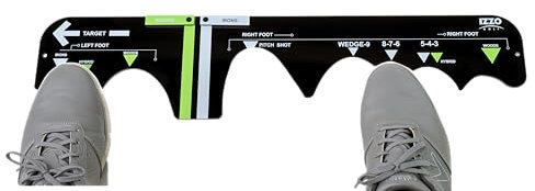Izzo Golf Sure Stance Ball Position Trainer Right Handed - Golf Training aid Hitting mat to Improve Your Stance, Golf Swing Training aid