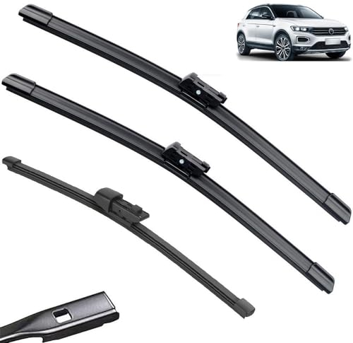 Scheibenwischer-Set for vorne und hinten, kompatibel mit VW T-Roc 2017–2023, Windschutzscheibe, Windschutzscheibe, Fensterbürsten, 26 Zoll + 20 Zoll + 13 Zoll