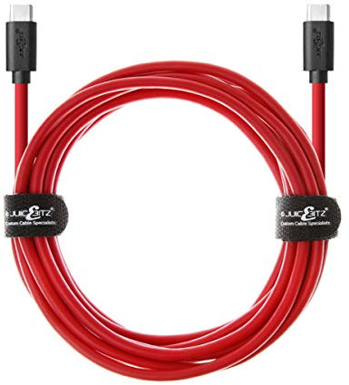 JuicEBitz Phone Charger Cable, USB C to USB C Cable 4m, USB Cable, 480mbps, Fast Charger USB C Compatible with Samsung Galaxy, Google Pixel, iPad, LG, Huawei, iPhone 15 + More, Red