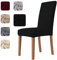 Homebliss Stuhlhussen 6er Set Stretch,Stuhlhussen Schwingstühle Elastisch für Esszimmer- und Küchenstühle, Stuhlbezug Sehr Weich Bequem Kratzfest Schwarz