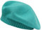 ZLYC Damen Winter Baskenmutze Klassische Barett Drucken Weich Warm Französische Mütze(Einfarbig Teal)