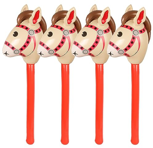 UHOMENY 4Pcs Horse Head Shaped Balloons for Party,Red Horse Balloons for Animal Theme Party Birthday Party Decoration Favors,37 Inches