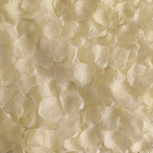 1500 PCS Separated Artificial Champagne Rose Petals for Romantic Night for her Set,Faux Champagne Flower Petals for Flower Girl,Weddings,Party,Romantic Decoration(Ready-to-use)