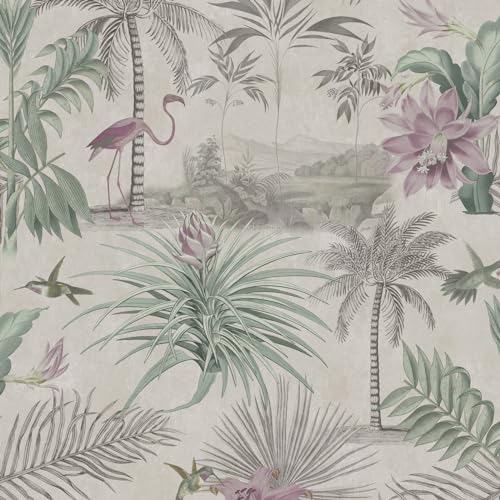 Superfresco Easy Vliestapete - Paradise Grau/Rosa - 10m x 52cm