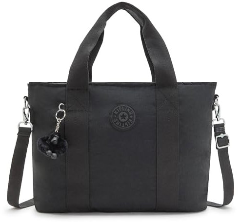 Kipling Minta Große Umhängetasche, Black Noir, 15.75''L x 12''H x 5.25''D, Kipling Damen Minta L Tote Bag