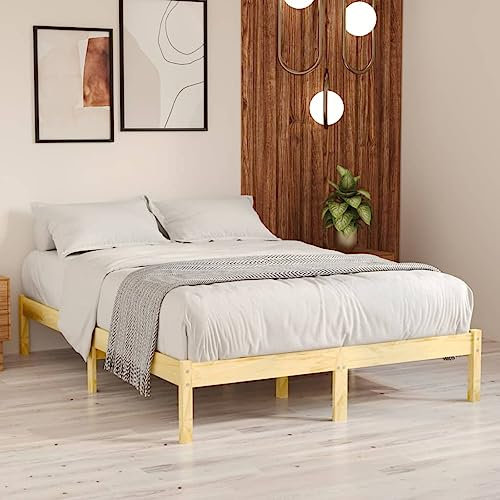 DYRJDJWIDHW tagesbett,Outdoor Bett,schrankbett,sofabett,schrankbett,Geeignet für SchlafzimmerMassivholzbett Kiefer 200x200 cm