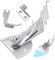 Schräg Binder Angle Binder 3 Stück 18mm Nähmaschine Bindungsaufsatz Nähmaschine Flat Seamer Qualitäts Schrägband Binder Gerollter Hammer Nähfuß für Industrielles Steppstichmaschinen Zubehör