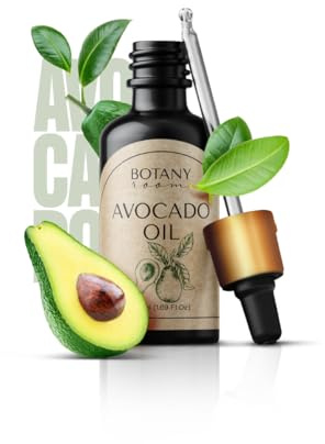 Aceite de aguacate 50ml - Prensado en frío y refinado aceite puro/botella de vidrio/aceite de aguacate/cuidado intensivo para la cara/cuerpo/cabello/masaje/cuidado personal aceite aguacate