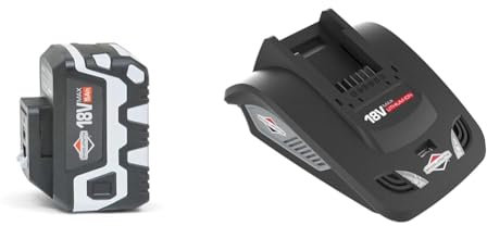 Briggs & Stratton 18V Lithium-Ion 5.0Ah Battery for Murray, Sprint 18V, with USB Port, 3-Year Warranty, 1697533 & 1697083 18V Charger for Battery