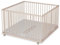 Sämann Laufstall Baby mit 3 Schlupfsprossen | TÜV geprüft | stufenlos höhenverstellbar | Laufgitter Premium | Babybett aus Holz | Krabbelgitter (natur, 120x120 cm)