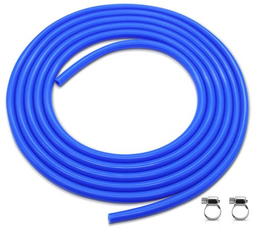 Piuluvor® Durite Silicone 3 m Durite Depression Durite de Dépression ID 4mm, OD 8mm Tuyau En Silicone Tuyau à Vide en Silicone Haute Performance Auto Tube à Vide (Bleu)