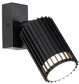 Qazqa Deckenstrahler, Deckenspot - Boris - Schwarz, max. 7W, Geeignet für LED, 7cm, Rund, IP44, Ideal als außenbeleuchtung